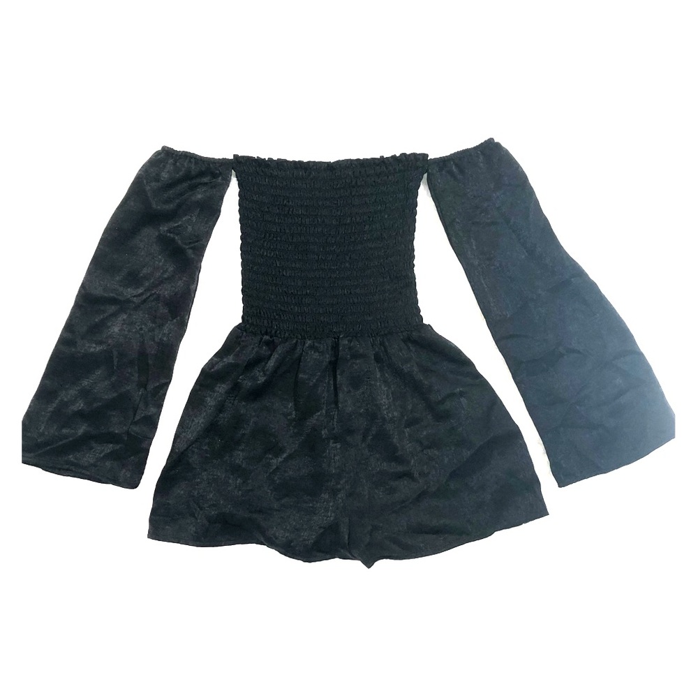 black ribbed/velvet butterflies and zebras romper